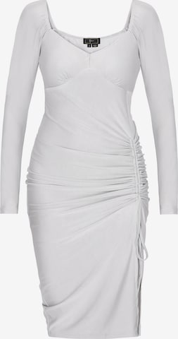 faina - Vestido 'Festive' em prata: frente