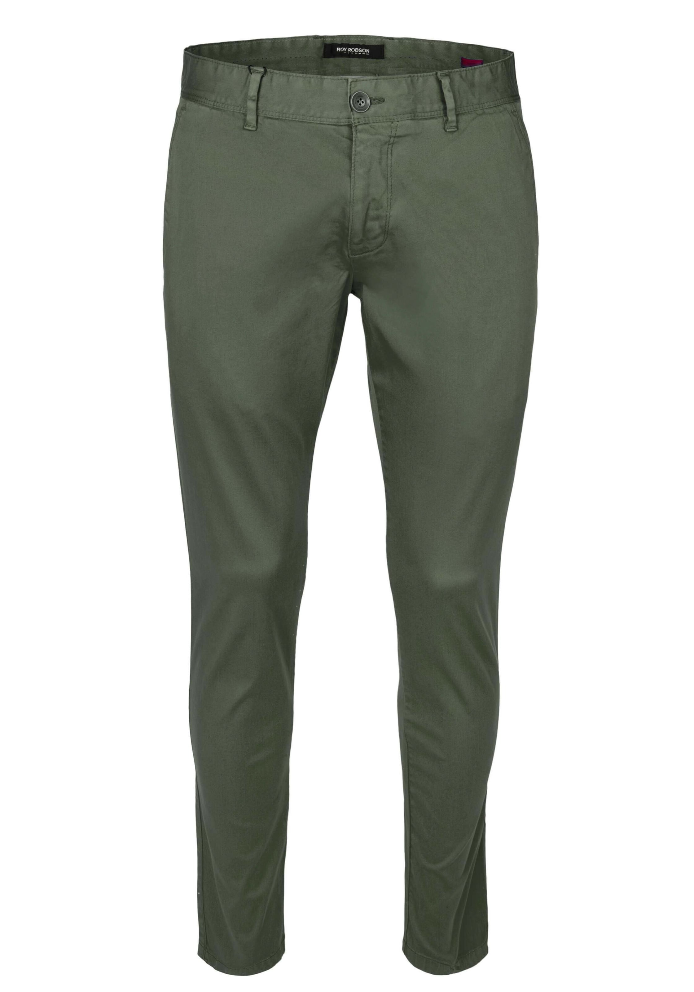 ROY ROBSON Chino 'Scott' in Groen: voorkant