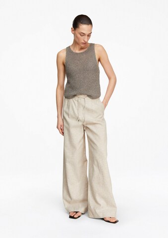 Wide Leg Pantalon à pince COMMA en beige