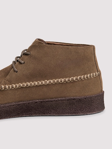 Ombre - Botas con cordones en beige