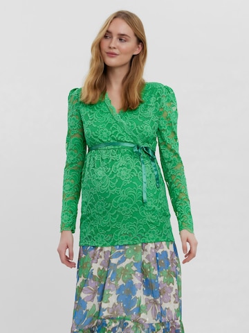 MAMALICIOUS Blouse 'Mivane' in Green: front