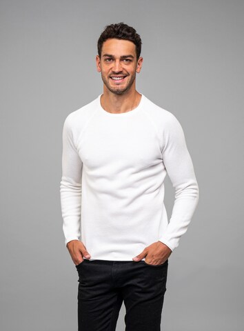 Regular fit Pullover 'Thomas' di Key Largo in bianco: frontale