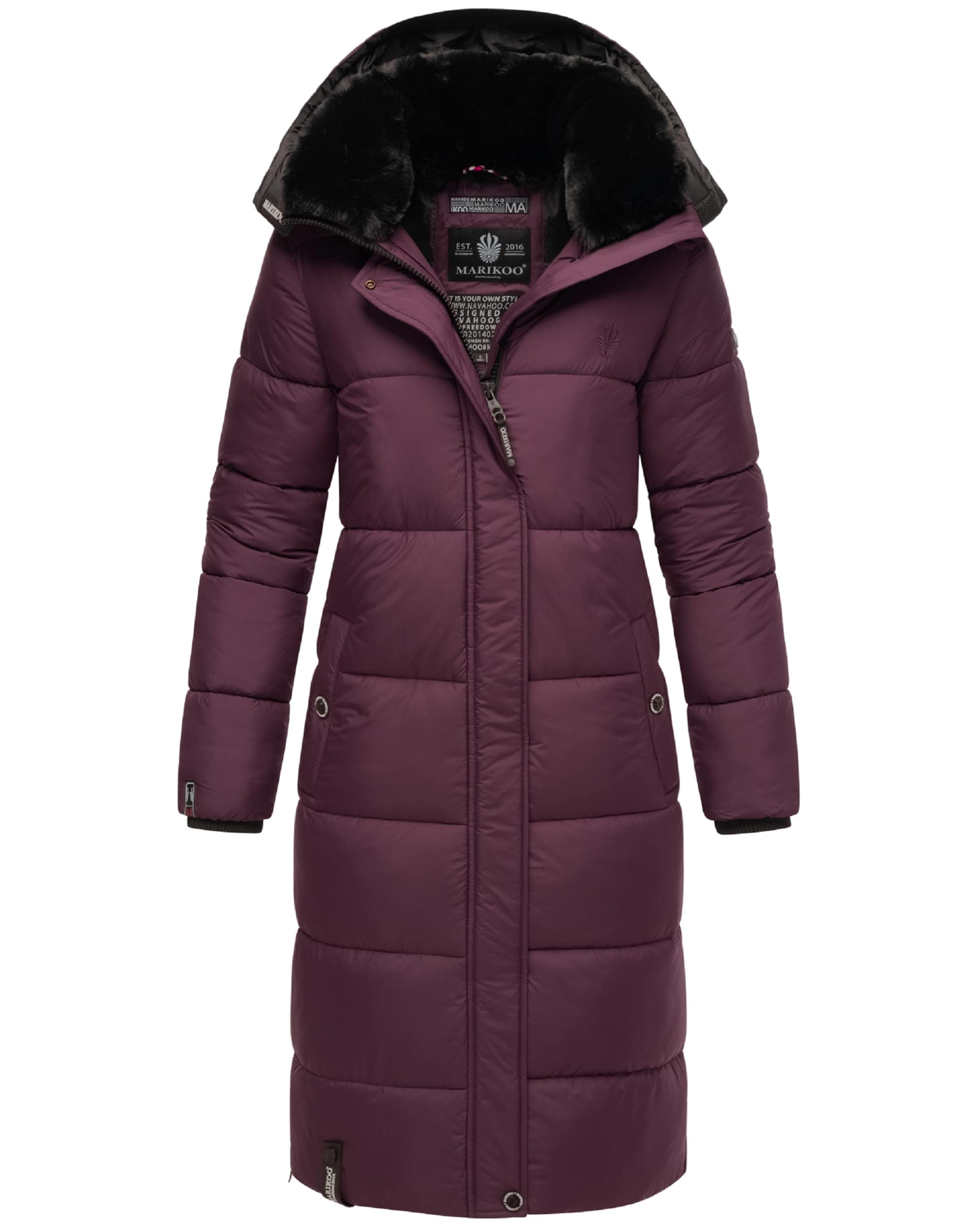MARIKOO Winter coat 'Reliziaa' in Purple: front