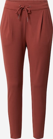 VERO MODA Tapered Bandplooibroek 'Eva' in Rood: voorkant