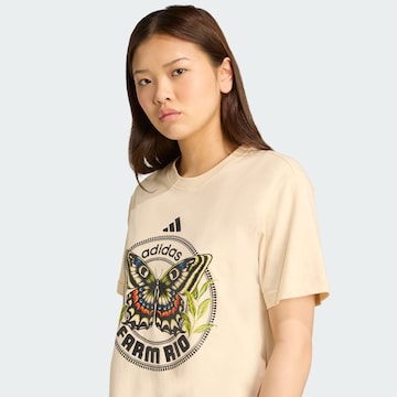 ADIDAS SPORTSWEAR Performance shirt 'Adidas x Farm' in Beige