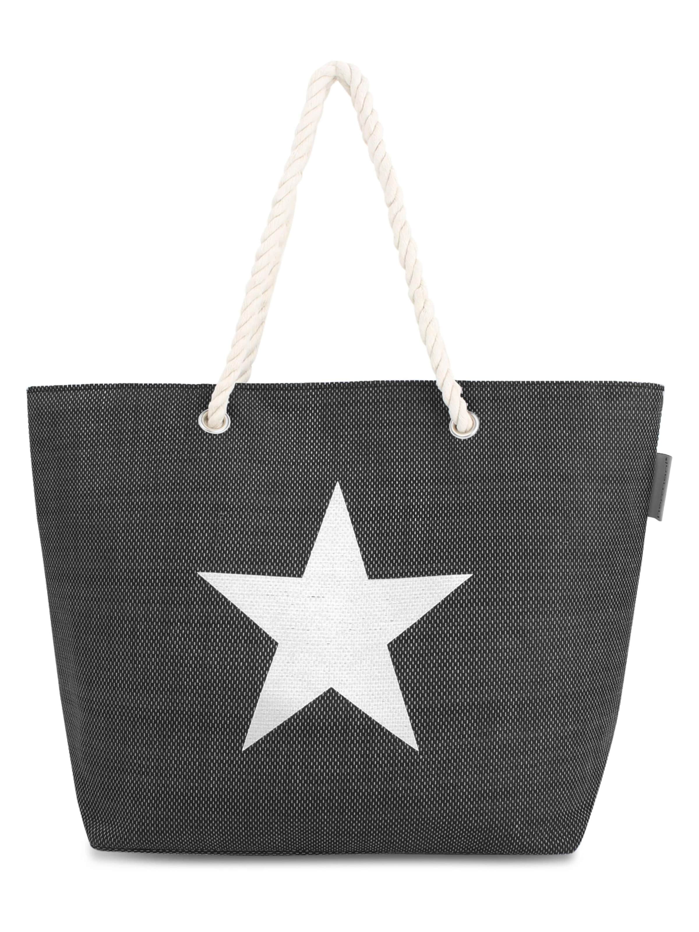 normani Strandtas in Zwart: voorkant