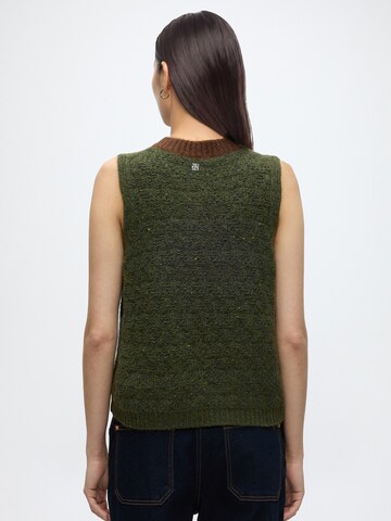 MOS MOSH Knitted Vest 'MMEsti' in Green