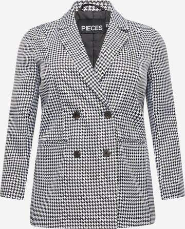 PIECES Curve Blazer in White: front