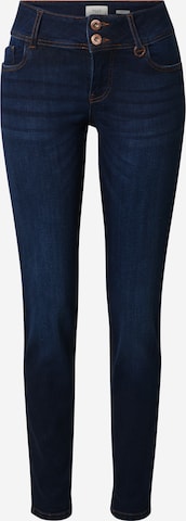 PULZ Jeans גזרת סלים ג'ינס 'SUZY' בכחול: מלפנים