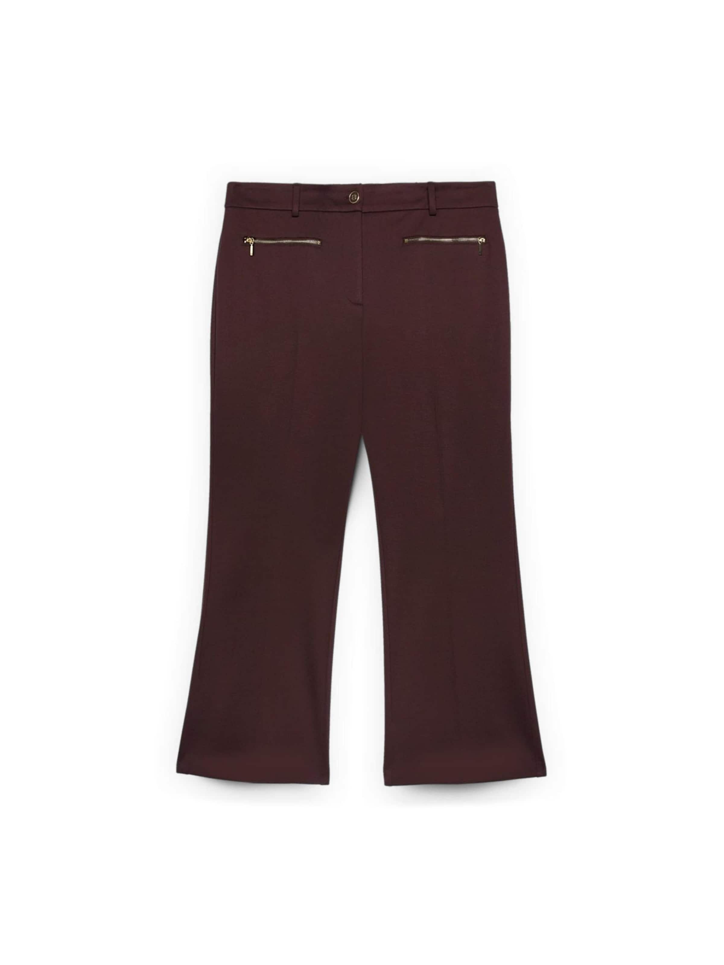 évasé Pantalon Fiorella Rubino en marron : devant