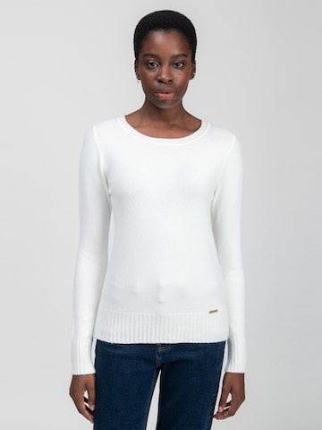 Influencer Pullover i hvid: forside