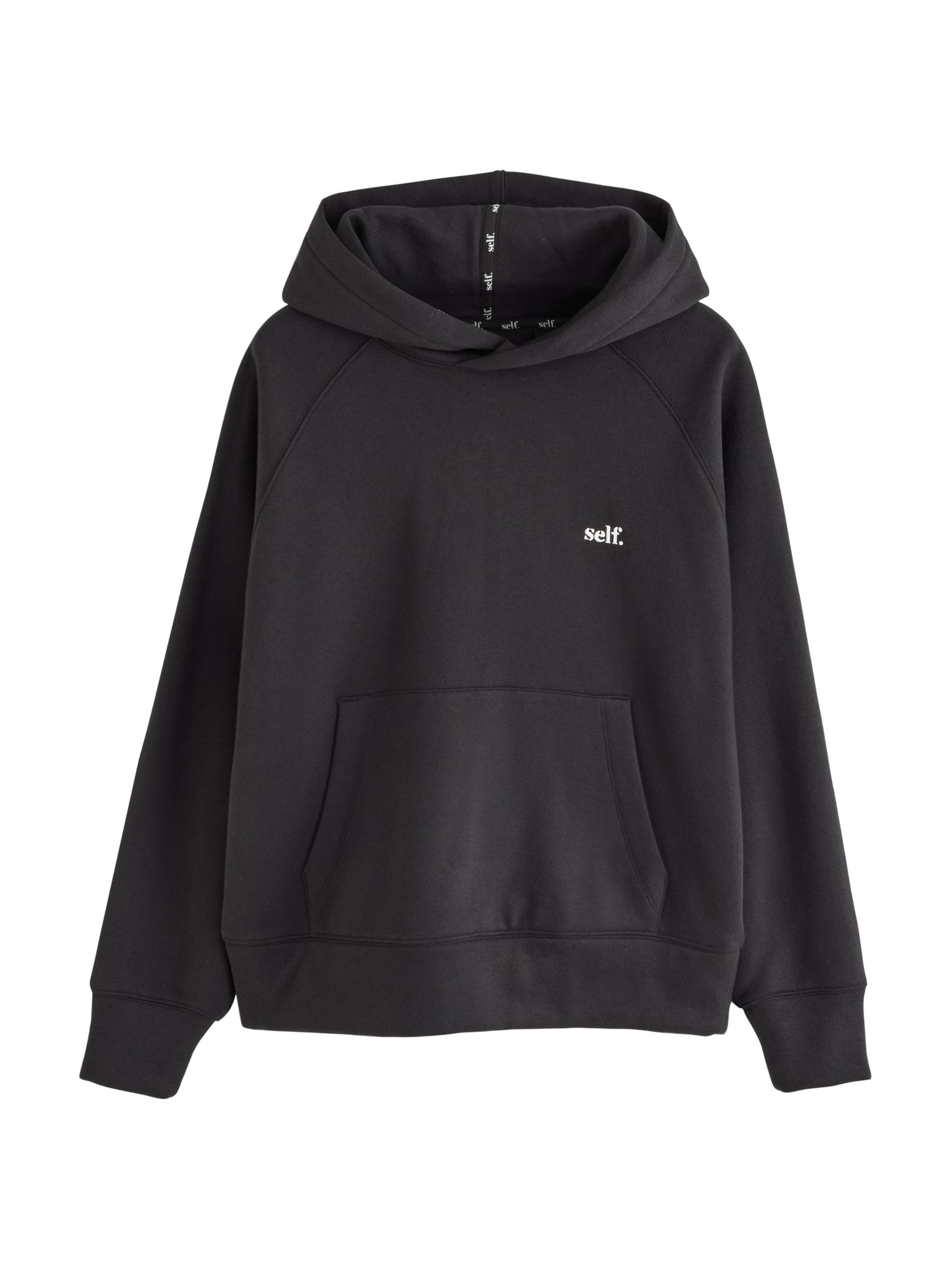 Sweat-shirt self. en noir : devant