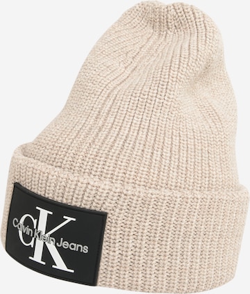 Calvin Klein Jeans Beanie in Beige: front