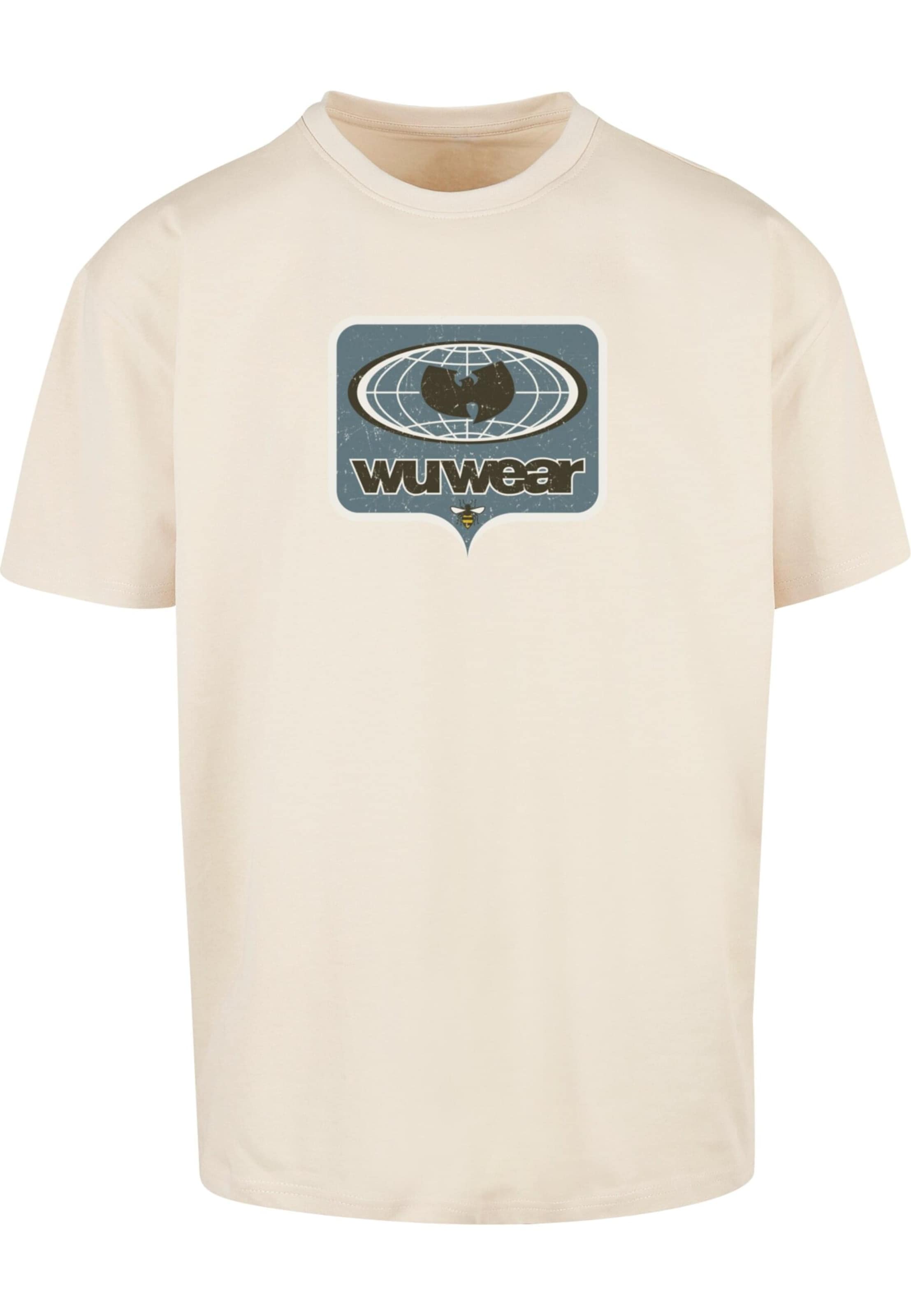 WU Wear Shirt 'Killa Bee' in Beige: front