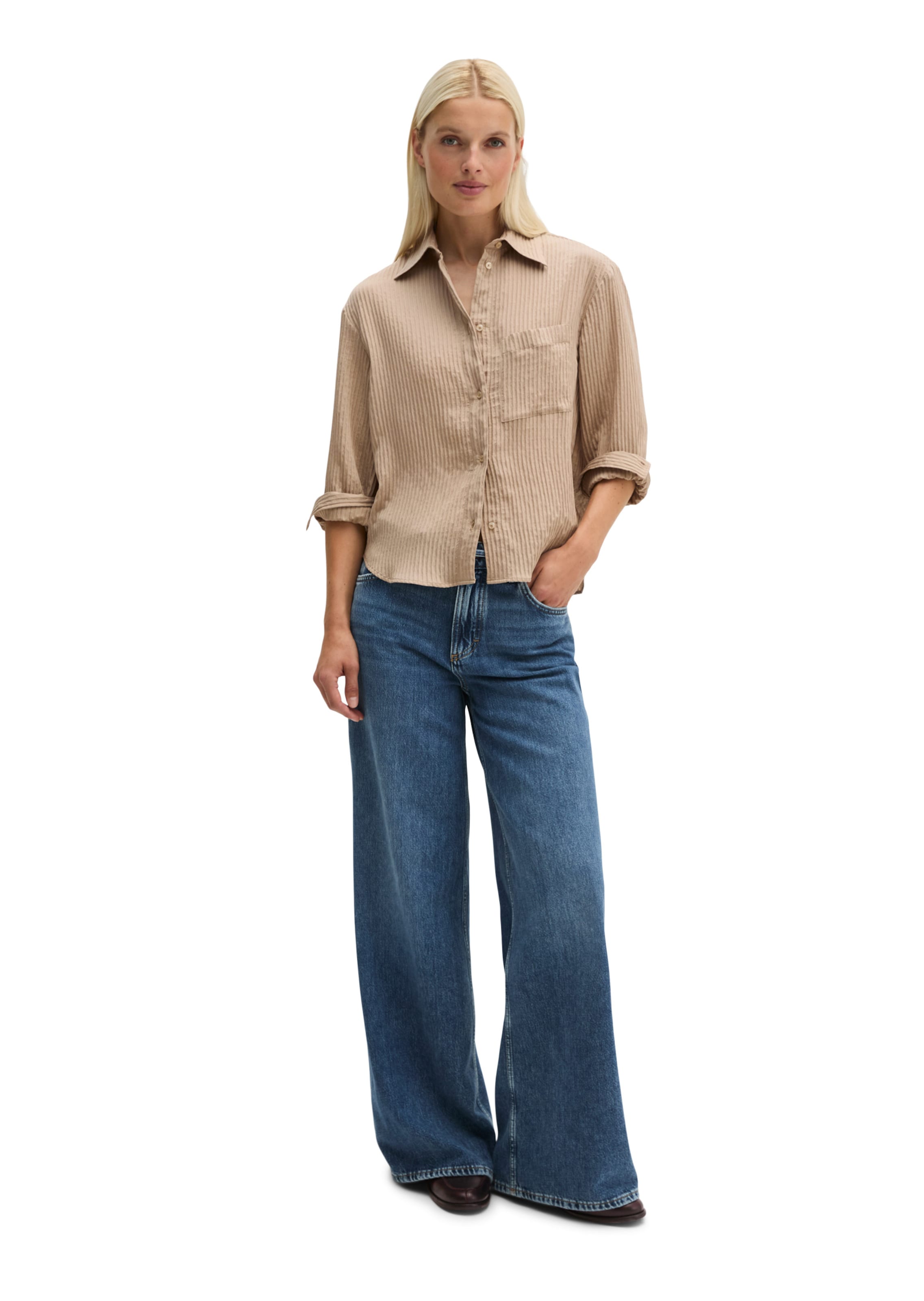 Marc O'Polo Bluse in Beige: Vorderseite