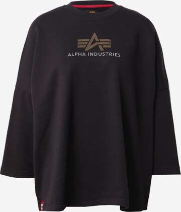 ALPHA INDUSTRIES Sweatshirt 'Crystal' i svart: forside