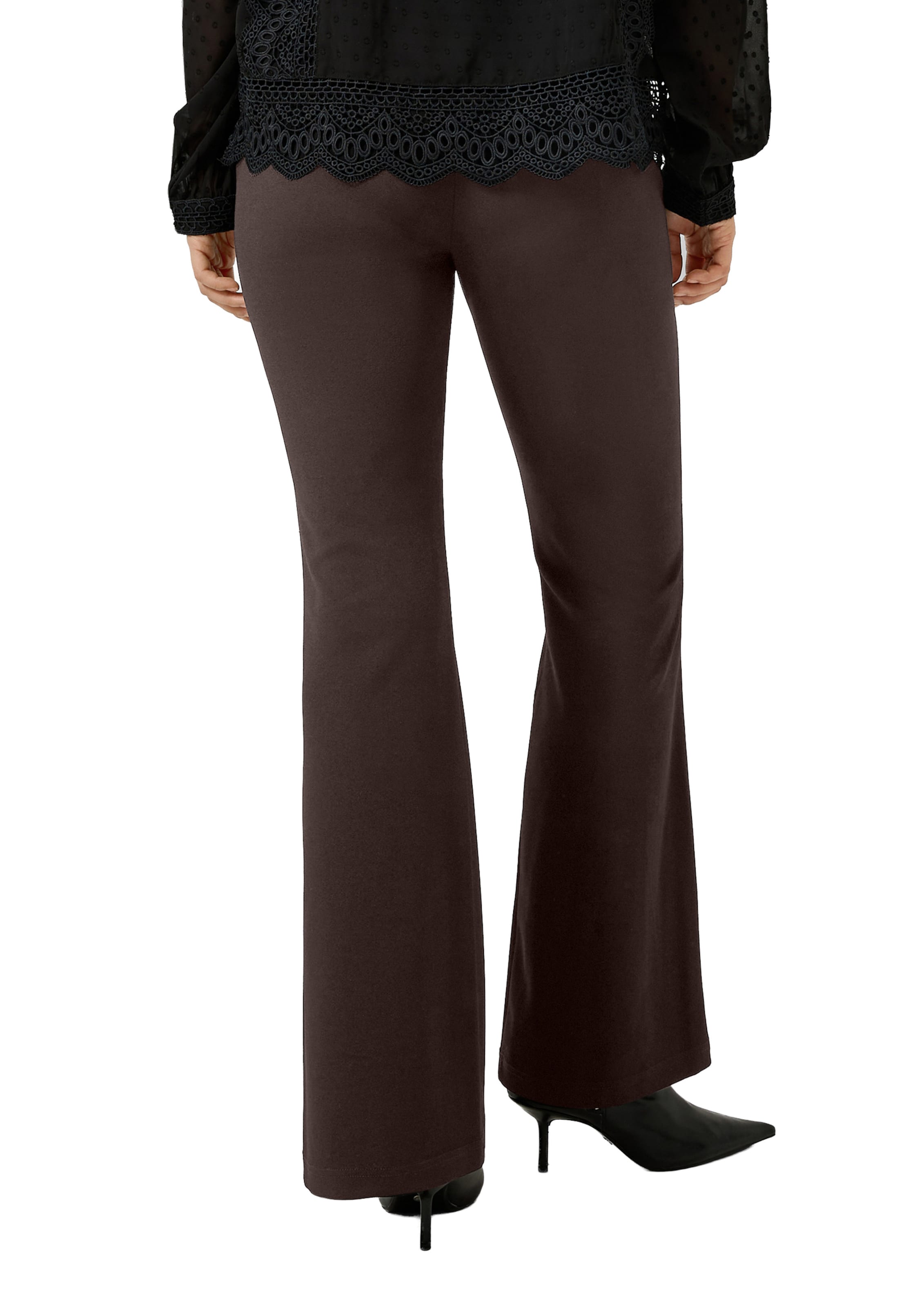 QS Flared Broek in Bruin
