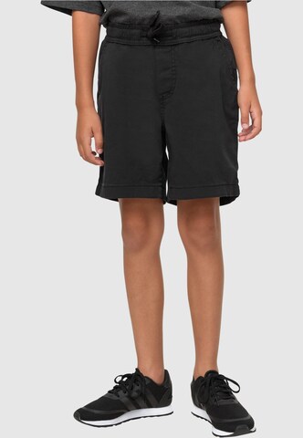 Urban Classics Regular Trousers in Black: front