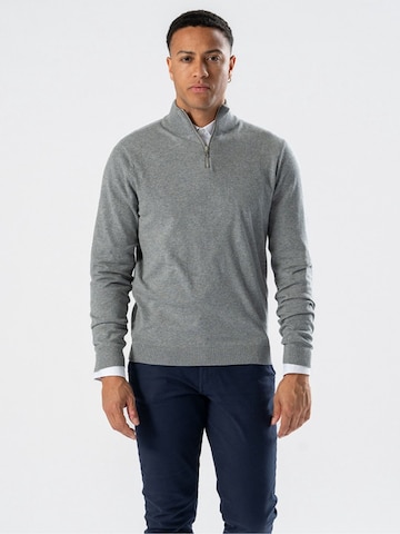 Pull-over ' Pullover Half ' TEESHOPPEN en gris : devant