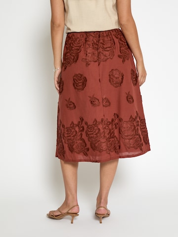 Gonna ' MSGiana Midi Skirt ' di minus in rosso