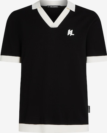 juoda Karl Lagerfeld Marškinėliai: priekis