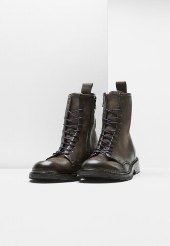 Van Laack Lace-Up Boots in Grey