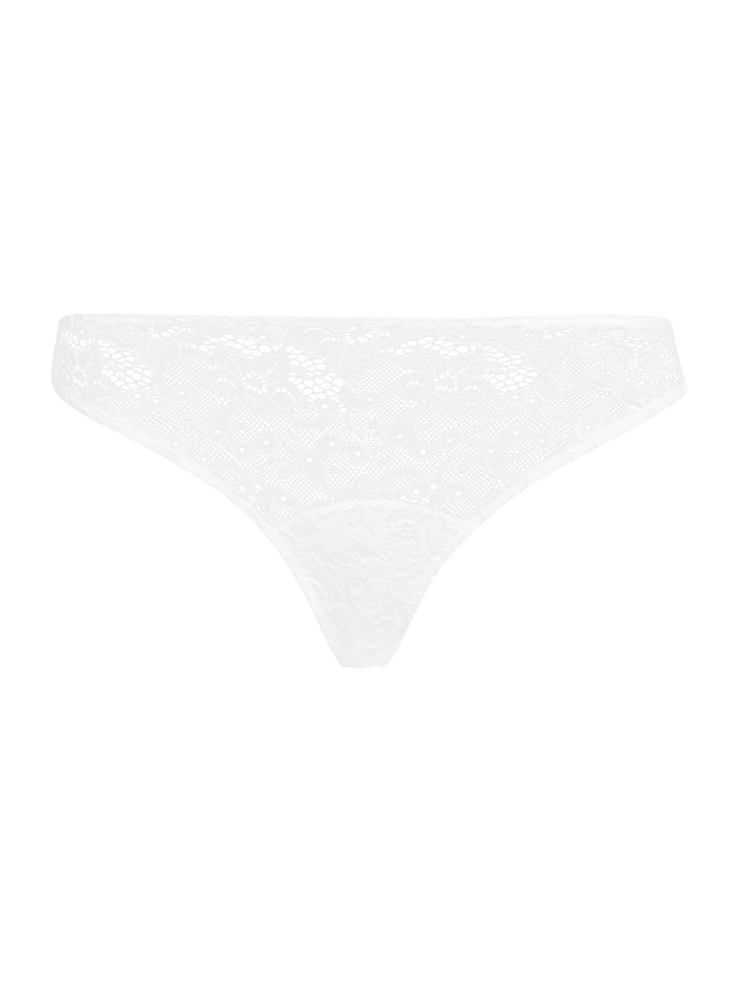 Hanro String 'French Lace' in Wit: voorkant