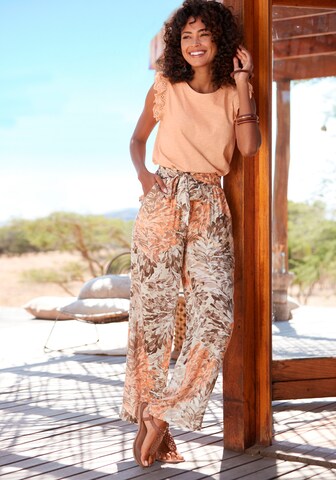 LASCANA Wide leg Pants in Brown