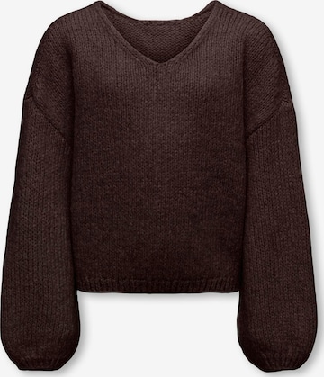 KIDS ONLY GIRL Pullover 'Strickpullover V-Ausschnitt Kogdinea' in Braun: Vorderseite