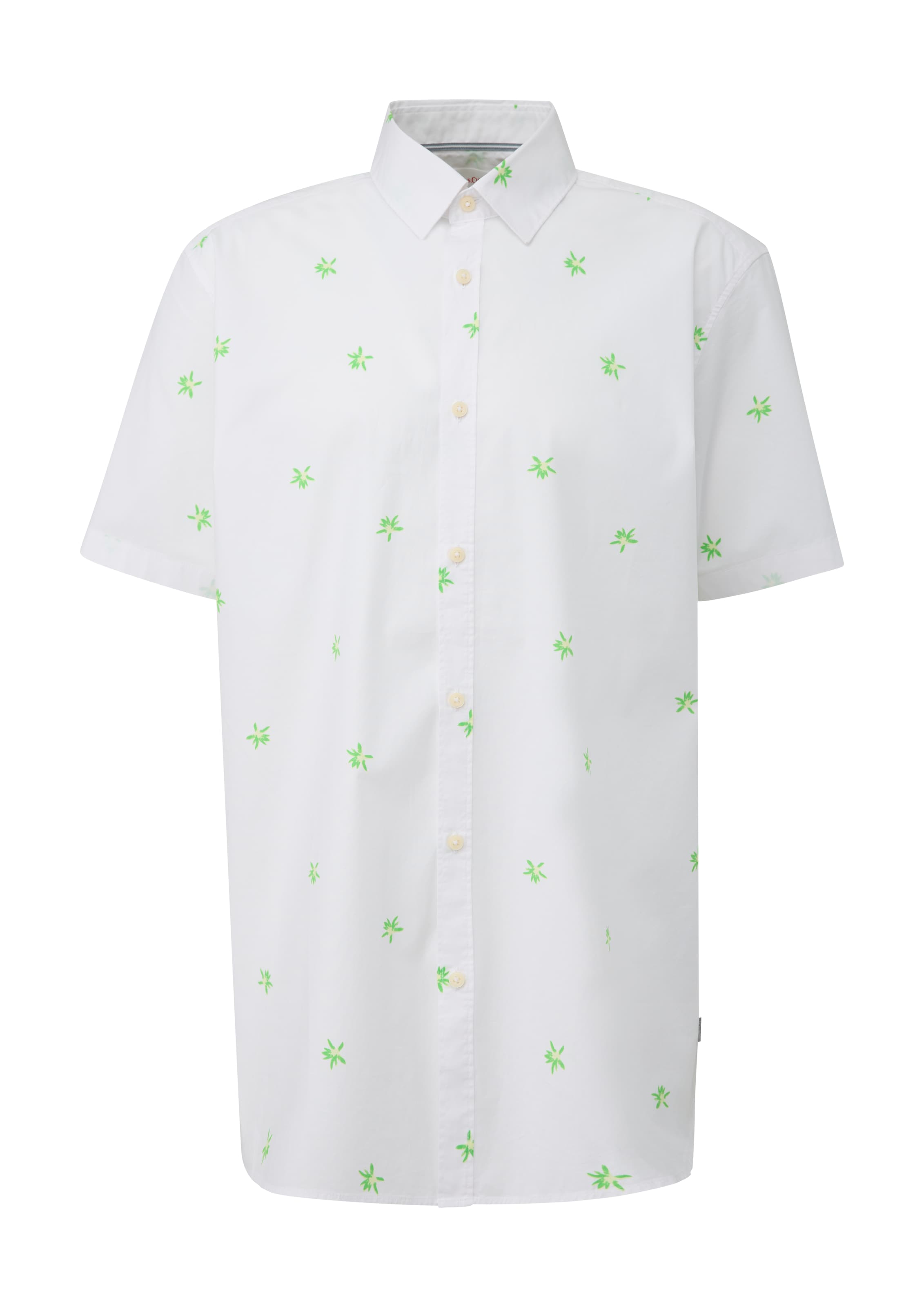 s.Oliver Men Tall Sizes Button Up Shirt in White: front