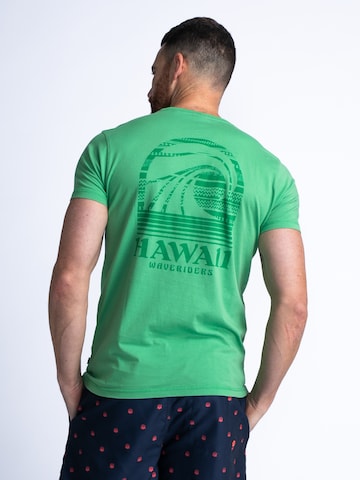 Petrol Industries Тениска в зелено: отпред