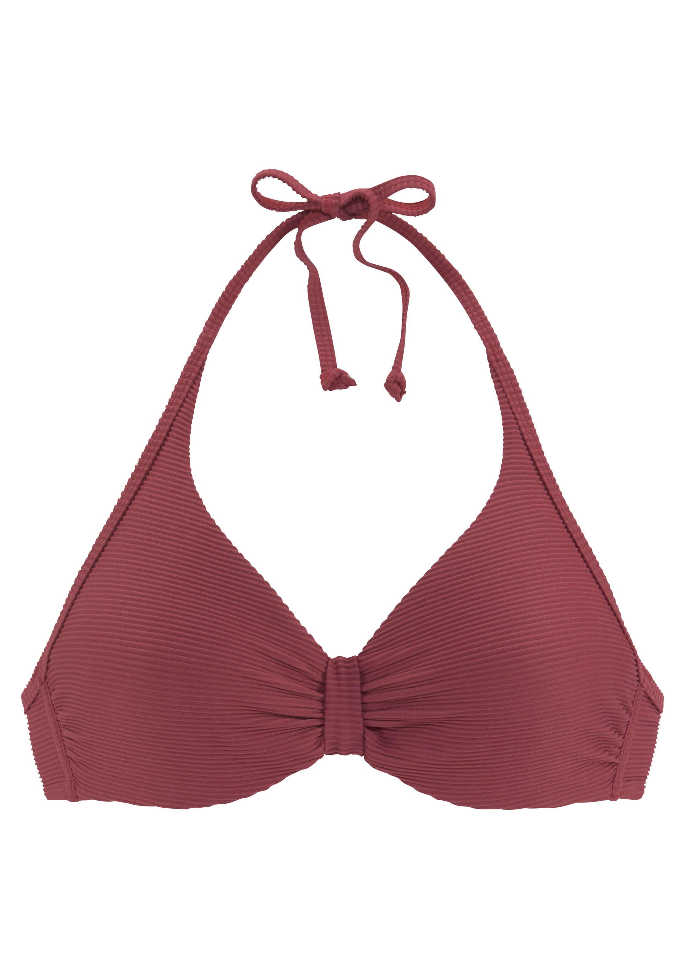 SUNSEEKER T-shirt Bikini Top in Red: front