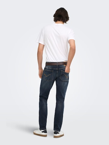 Regular Jean Only & Sons en bleu