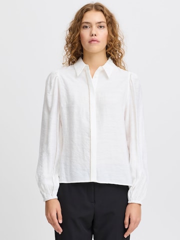 Camicia da donna 'Rhines' di ICHI in bianco: frontale