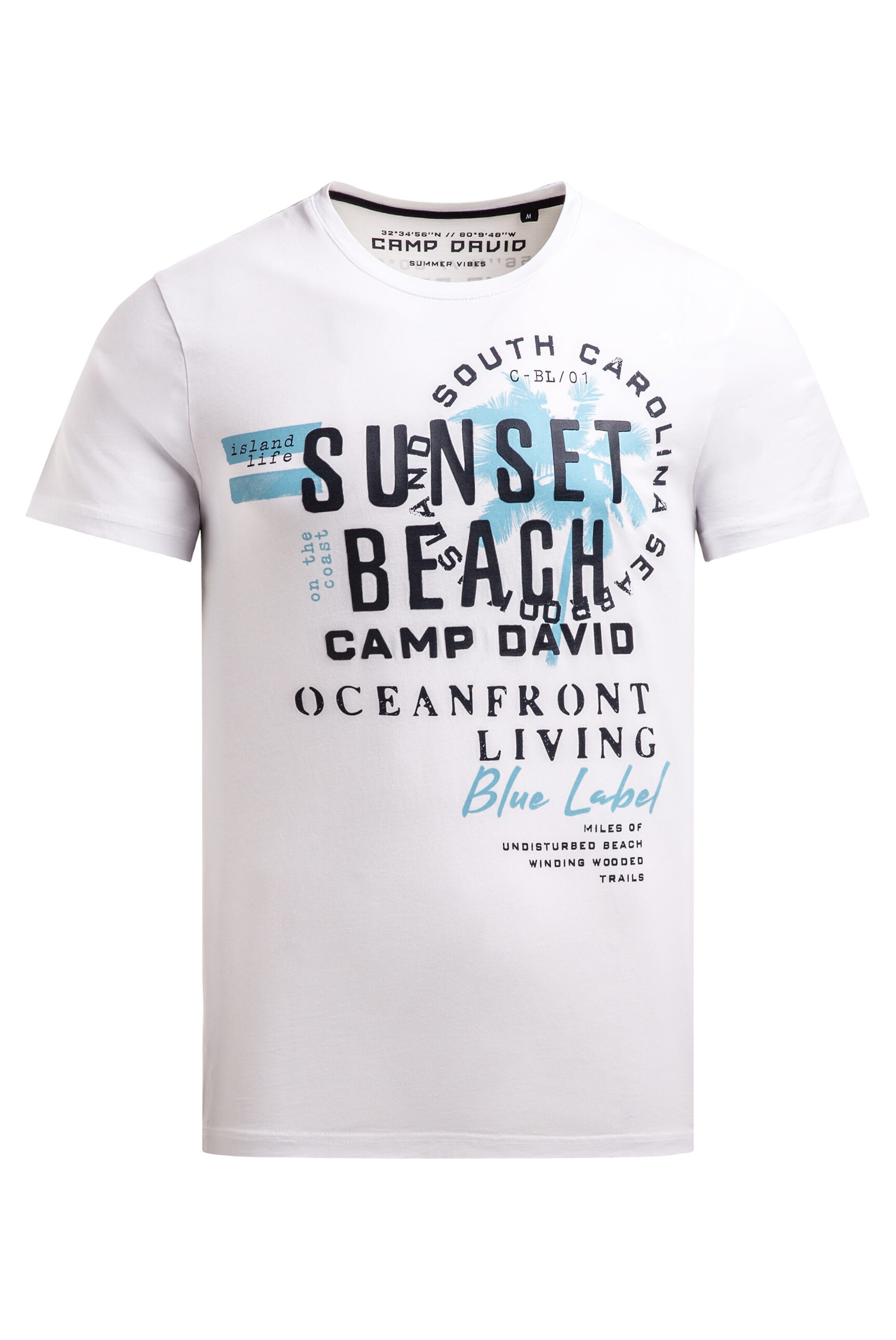 CAMP DAVID Shirt in White: front