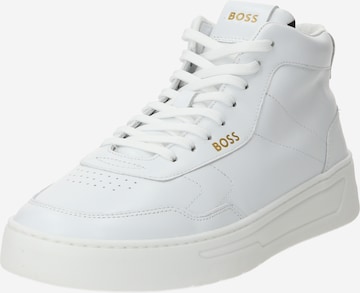 BOSS Black Sneakers hoog 'Baltimore' in Wit: voorkant