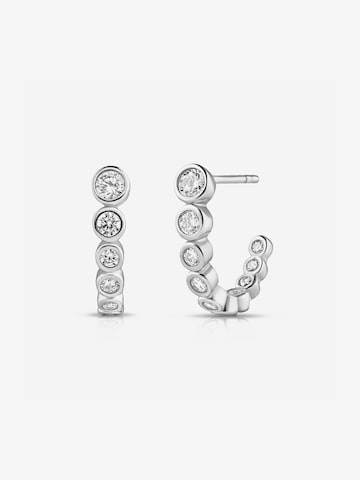 CLASSYANDFABULOUS Jewelry Earrings 'OSEANA COURTE' in Silver: front