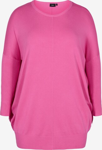 Zizzi Pullover 'MCARRIE' i pink: forside