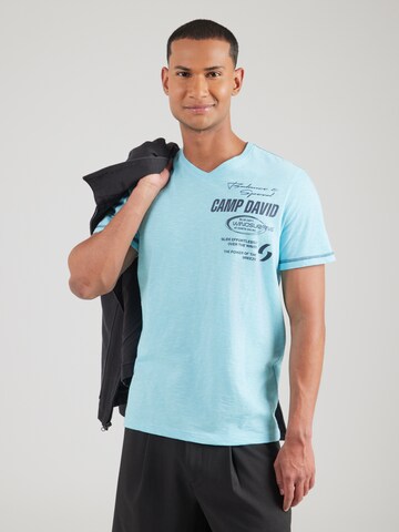 CAMP DAVID - Camiseta en azul: frente