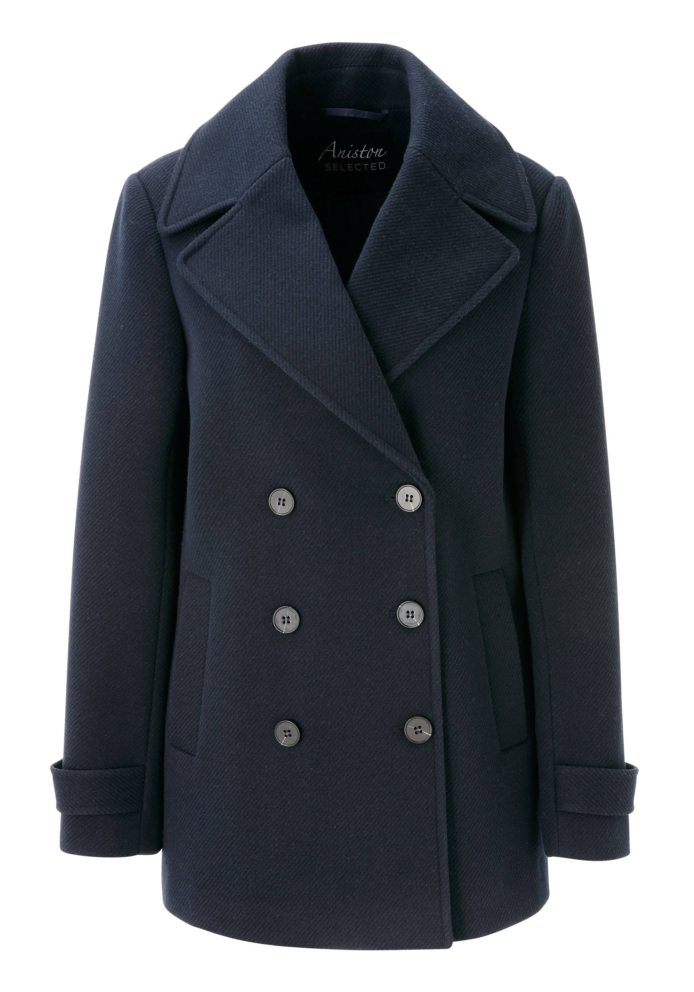 Aniston SELECTED Between-Seasons Coat in Blue: front