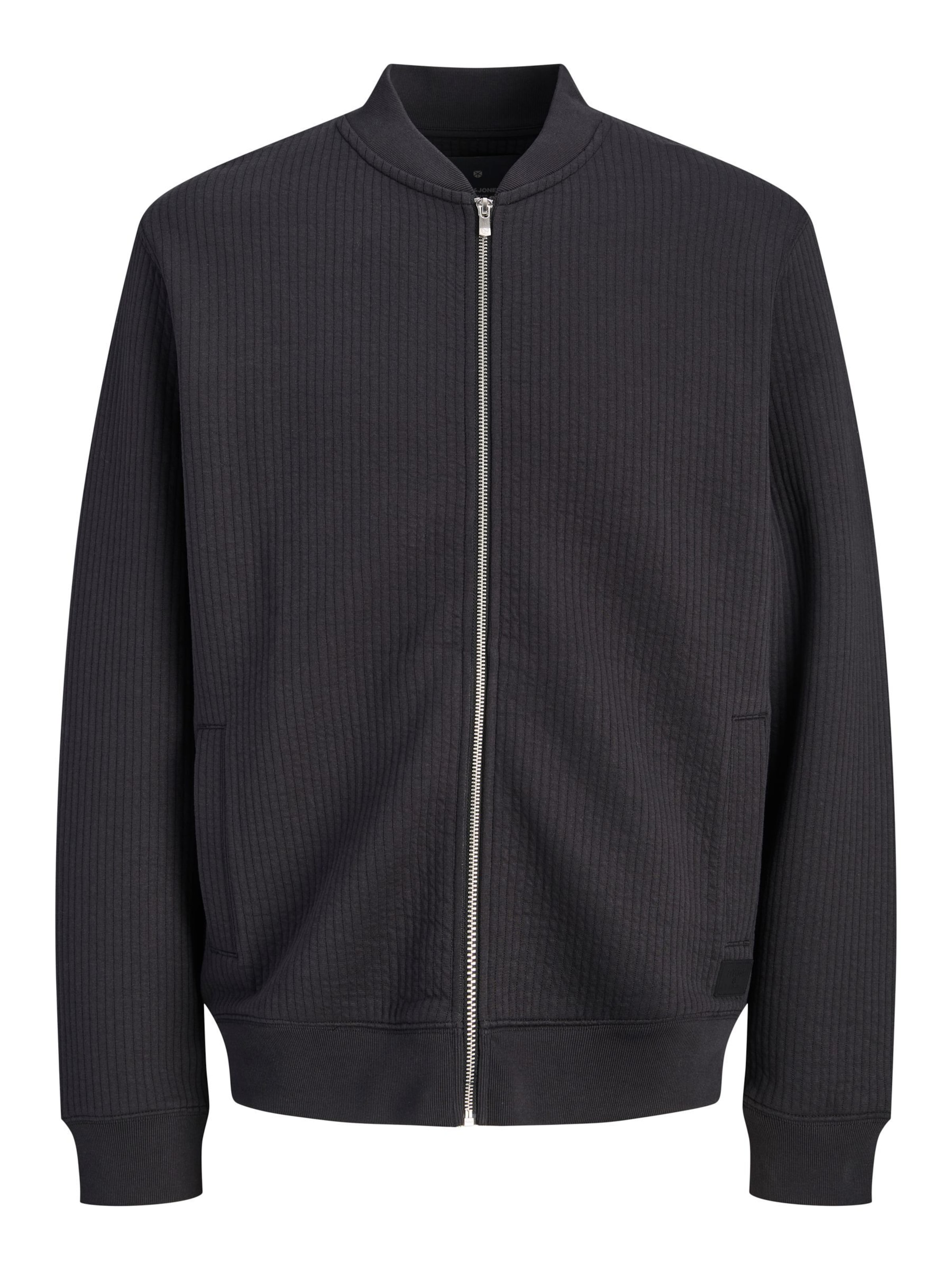 JACK & JONES Sweatjacke in Schwarz: Vorderseite