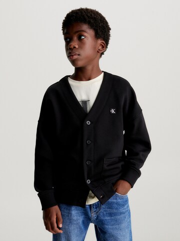 Calvin Klein Jeans Ζακέτα φούτερ σε μαύρο: μπροστά