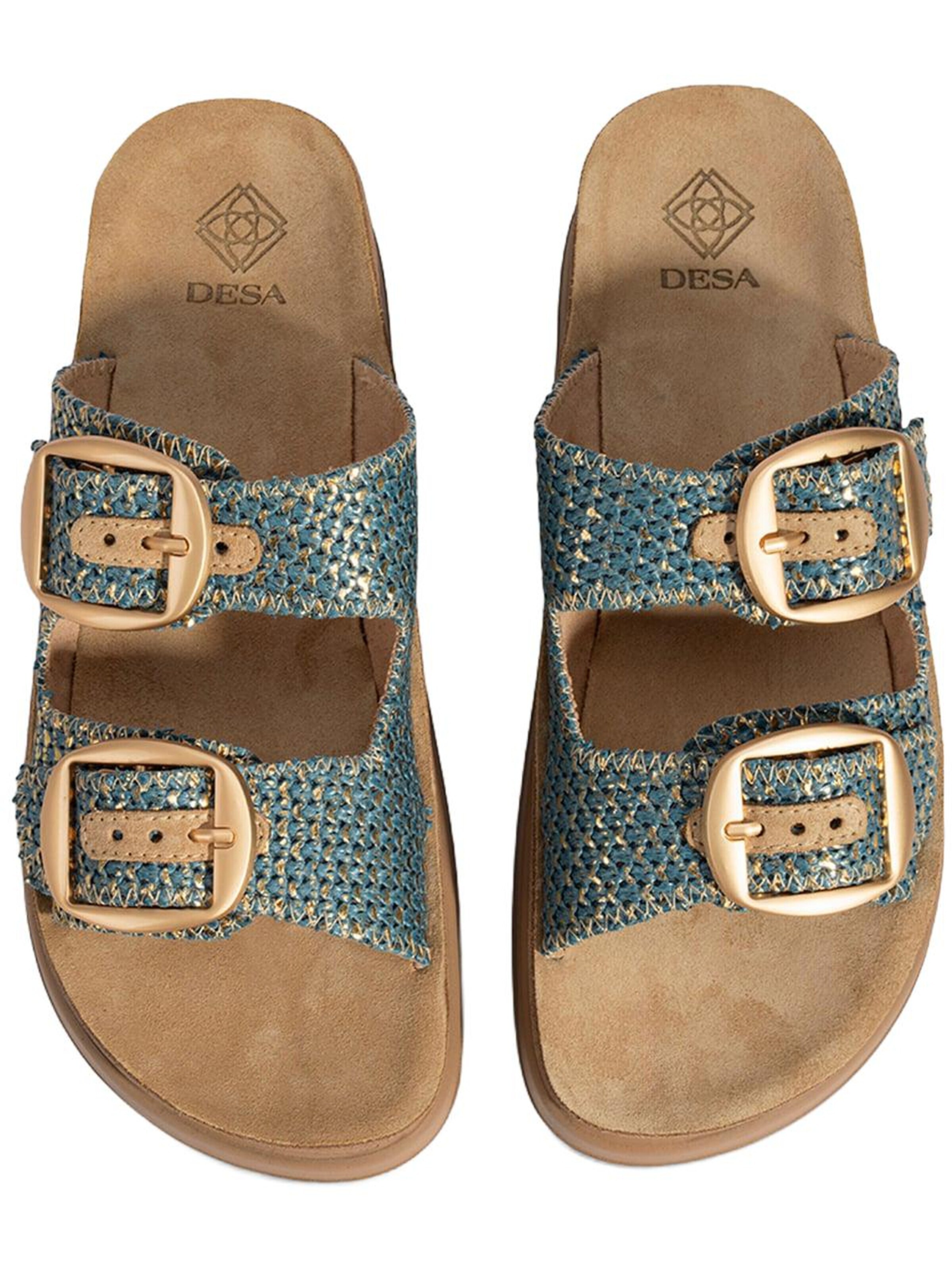 Desa - Zapatillas de casa 'Keilrutschen' en azul