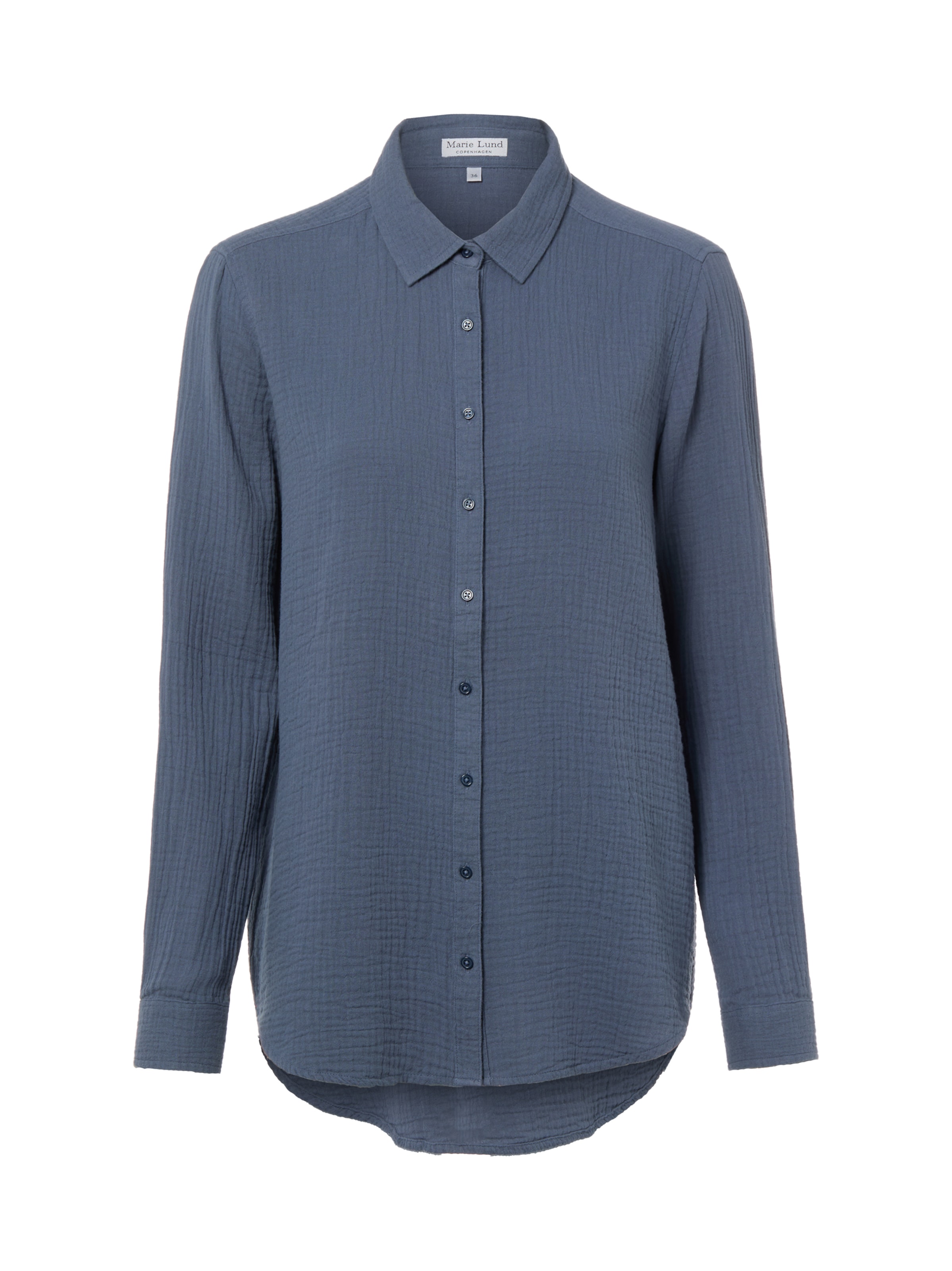 Marie Lund Blouse in Blauw: voorkant