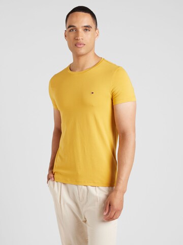 TOMMY HILFIGER Slim fit Majica | rumena barva: sprednja stran