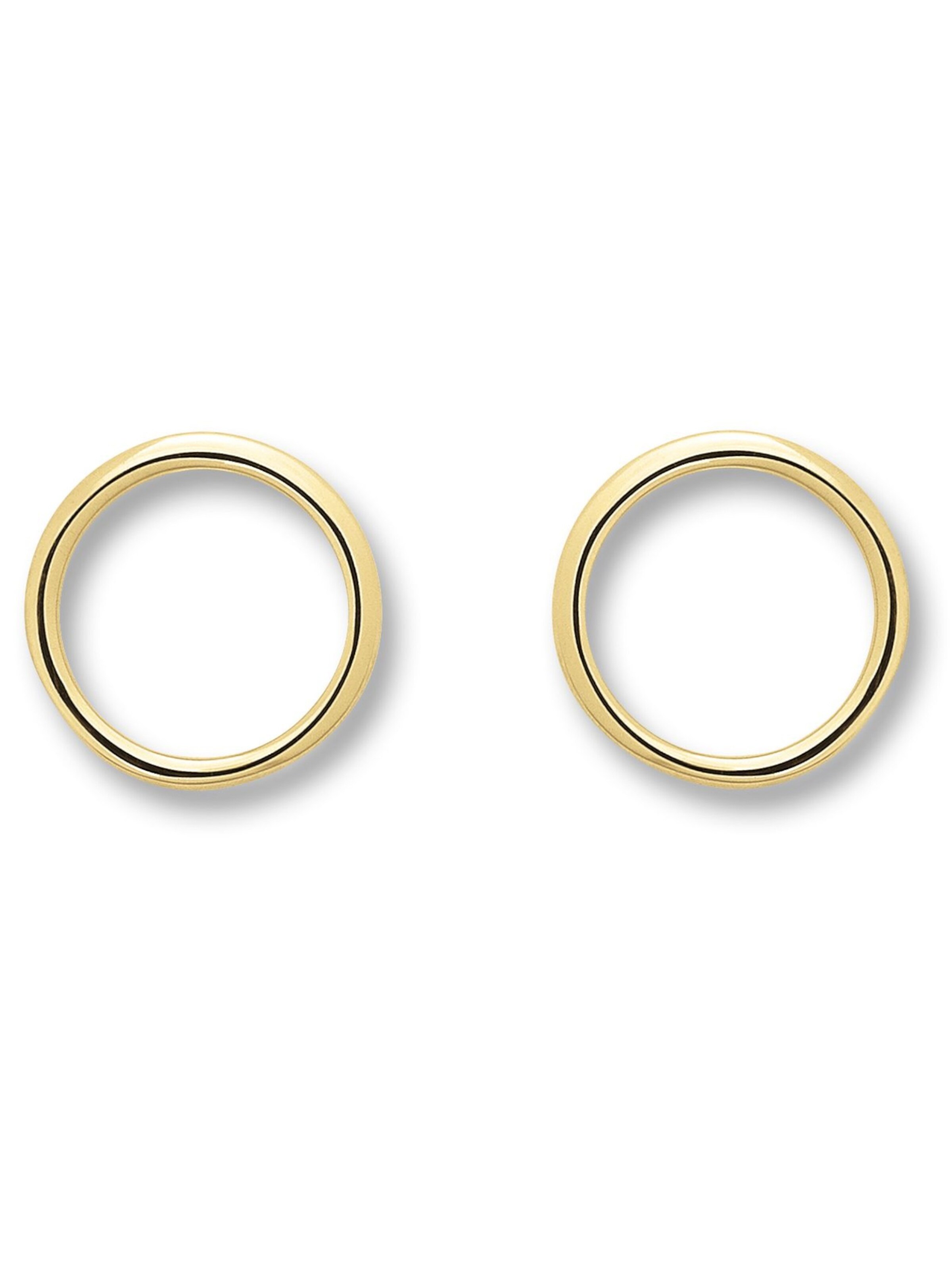 ONE ELEMENT Ohrringe 'Kreis' in Gold: Vorderseite
