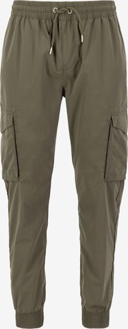 ALPHA INDUSTRIES Tapered Cargobroek in Groen: voorkant