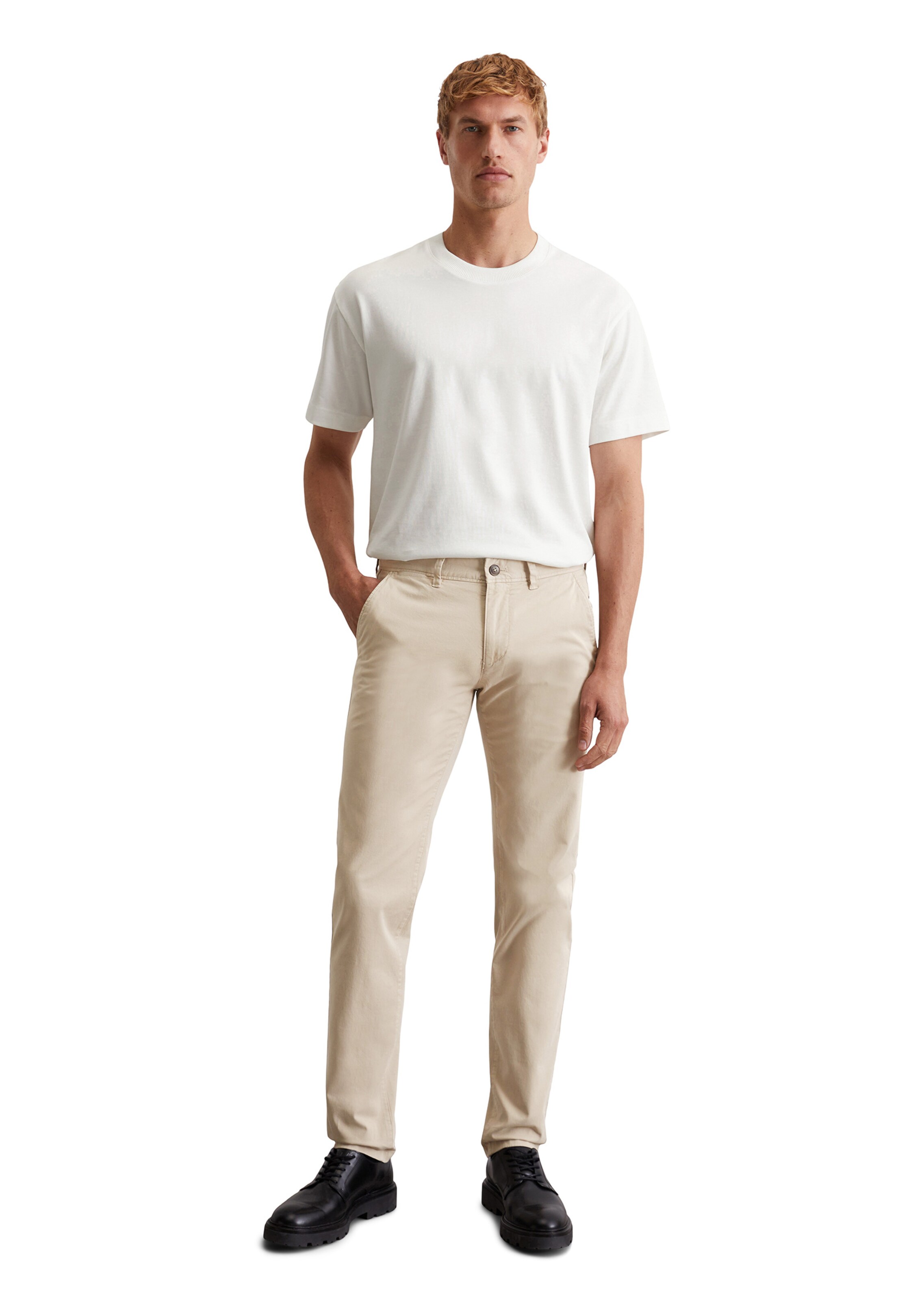 Marc O'Polo Regular Chino trousers 'Stig' in Beige