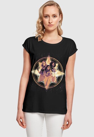 ABSOLUTE CULT T-Shirt 'The Marvels - Cosmic Star Trio' in Schwarz: predná strana