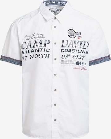 balta CAMP DAVID Standartinis modelis Marškiniai 'French Coast I': priekis